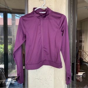 Hind Plum Zip-Up Lightweight Workout Jacket